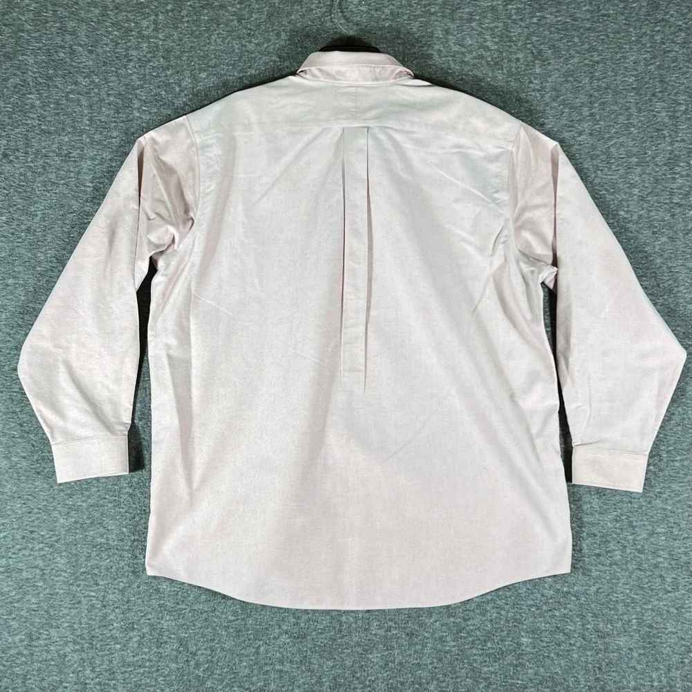 LLBean Mens‎ Pink Wrinkle Resistant Long Sleeve Button Down Shirt XL
